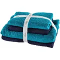 Vossen Frottierset Batoni Set, Blau, Textil, 4-teilig, Uni, ISO 9001, Fkt, Made in Austria, Oeko-Tex® Standard 100, hochwertige Qualität, Badtextilien, Handtuch-Sets