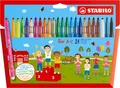 STABILO - Filzstift - Trio A-Z - 24er Pack - mit 24 verschiedenen Farben