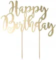 Happy Birthday Tortenaufsatz, gold, 22,5cm, 1 Stk.