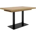 P & B Esstisch, Schwarz, Eiche Artisan, Holzwerkstoff, rechteckig, Säule, Bodenplatte, 80x74x120-200 cm, ausziehbar, Esszimmer, Tische, Esstische, Esstische ausziehbar