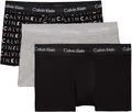 Calvin Klein Herren 3er Pack Boxershorts Low Rise Trunks Unterwäsche, Mehrfarbig (Black/Grey Heather/Subdued Logo), XL