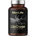 LIBIDO Kapseln für Männer Erhöht Libido Empfindungen Wünsche Leidenschaft | ManLife LibiDose 90 vegane Kapseln | Glasflasche mit Metallverschluss