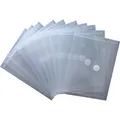 EXXO by HFP 90861 Dokumententasche mit Klettverschluss A6 quer, 10 Stück, transparent natur, 160 x 120 mm