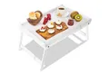 Dimono Tabletttisch DIMONO Bambus Bett Tablett – Klappbares Frühstücks- & Serviertablett, Serviertablett Betttisch