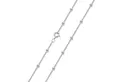 Materia Collierkettchen Damen Mädchen Silber Kugelkette 40-70cm K103, 925 Sterling Silber, rhodiniert