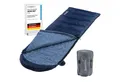 Skandika Deckenschlafsack Dundee Baumwollflanell, Koppelbar, Kopfteil mit Kordel (Reißverschluss mit Webband-Klemmschutz, Innentasche mit Klett), 3 Jahreszeiten, bis -20°C, Packsack mit Kompressionsbändern, 220x80cm