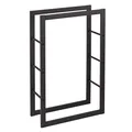Kaminholzregal Brennholzregal Holzregal Brennholzlagerung schwarz 60x25x100 cm