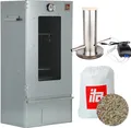 ITA Räucherofen 7002 - Premium Räucherschrank aus Edelstahl - 3 Etagen 81 cm - Sichtfenster - Qualität EU - Smoker - Direkt vom Hersteller