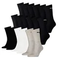 PUMA Socken Cush Crew Sportsocken Tennis Unisex 18 Paar, Farbe:schwarz-grau, Socken & Strümpfe:39-42
