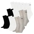 PUMA 18 Paar Socken Cush Crew Sportsocken Tennis Socken Unisex, Socken & Strümpfe:39-42, Farbe:Greymix 3399