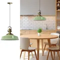 bamyum Asletl Hängelampe Esstisch Vintage Metall Ø41cm, Küchenlampen Hängend Vintage, Pendelleuchte Metall Minzgrün, Wohnzimmerlampe Hängend, Pendelleuchte Industrial Esstisch Wohnzimmer