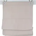 Kutti Raffrollo Dimout, mit Hakenaufhängung, ohne Bohren, freihängend, verdunkelnd, Polyester, Hakenaufhängung beige 100 cm x 130 cm