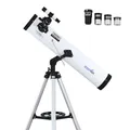 Zoomion Stardust 76/700 AZ Spiegelteleskop | astronomisches Teleskop-Set | inklusive Stativ, Montierung und Okularen | für den Einstieg in die Astronomie