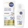 NIVEA SUN Ultra Light Daily Fluid MEDIUM Tinted SPF50+ 40ml