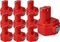 vhbw 10x Akku kompatibel mit Klauke EK 60UNV, EK 60VPFTPLUS, EK 18PLUS, EK 22PLUS, EK 12042, EK 120UPLUS, EK 12025 Werkzeug (3000 mAh, NiMH, 12 V)