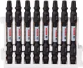 Bosch Professional Bohrer- und Bitset 8tlg. Doppelschrauber Bit Set Torx (Impact Control, 8 x T25 L 65mm