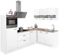 OPTIFIT Winkelküche Elga, Soft-Close-Funktion, höhenverstellbaren Füßen, Stellbreite 265 x 175cm