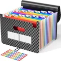 Dokumentenmappe A4, 13 Taschen, Ordner, Aktenordner, Binder, Fächermappe, Büro