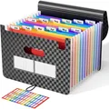 Dokumentenmappe A4 13 Taschen Ordner Aktenordner Büro Organizer Polypropylen