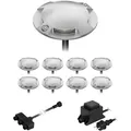 ledscom.de LED Boden-Aufbau-Leuchte Bunda, 4-flammig, für außen, befahrbar, kalt-weiß, 9er Set