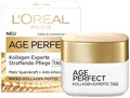 L'Oréal Paris Kollagen-Tagescreme, Anti-Aging Feuchtigkeitspflege für reife und straffere Haut, gegen Altersflecken, mit Kollagen-Peptid, Age Perfect Kollagen Experte Gesichtscreme, 50 ml