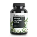 natural elements Vitamin C – 120 Kapseln – 1000mg + 15mg Zink – fermentiert, gepuffert magenschonend