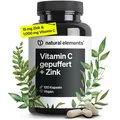 natural elements Vitamin C - 120 Kapseln - Hochdosiert mit 1000mg + 15mg Zink