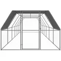 vidaXL Hühnerstall, Outdoor-Hühnerkäfig 3x12x2 m Verzinkter Stahl