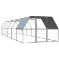 vidaXL Outdoor-Hühnerkäfig 3x12x2 m Verzinkter Stahl