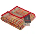 Ibena Malang Kuscheldecke 100x150 cm – Kniedecke bunt, fröhliche Streifendecke aus hochwertiger Baumwollmischung, kuschelweich und angenehm warm