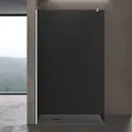 doporro Luxus Duschwand für Dusche Duschabtrennung 80x200cm Walk-In Dusche 10mm ESG-Sicherheitsglas Labyrinth inkl. Nanobeschichtung Bremen02VG - Silber
