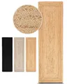 Teppich CARPETFINE "Nele Juteteppich Naturfaser", beige (natur), B:75cm H:6mm L:300cm