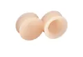 viva-adorno Plug 1 Stück Silikon Ohr Piercing Natur Retainer Hider Haut, Flesh Tunnel in Größe 3 bis 20mm