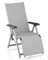 KETTLER BasicPlus Padded Relaxsessel, silber / hellgrau, Alu / Textilene