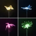 4 Stück Solar Erdspieß Farbwechsel Solarstecker Solarleuchte Figur Gartendeko