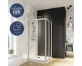 Eckeinstieg Schiebetür BREUER Fara 4 Express Q72 80-90 cm Höhe 185 cm Kunstglas