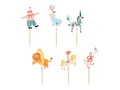partydeco Tortenstecker, Cake Topper Zirkus 9 - 11,5cm 6er Set