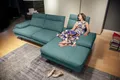 CALIA ITALIA Ecksofa Toby Wing, B/T: 308/153 cm, Multifunktionssofa, Designsofa, L-Form, inkl. Sitztiefenverstellung und Armlehnfunktion, Füße in schwarz matt