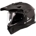 LS2 MX702 Pioneer 2 Adventure Enduro Helm matt-schwarz mit Sonnenblende XL