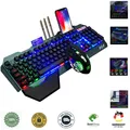 Wiederaufladbare Gaming-Tastatur mit LED-Beleuchtung und Abnehmbarer Handauflage