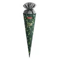 Step by Step Schultüte „Dino Night Tyro“, grün, passend zum Schulranzen, aus recycelten PET-Flaschen, Verschluss aus Stoff, 5 l Füllvolumen, 70 cm Höhe