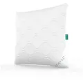 KNERST Kopfkissen Microfaser KomfortFlex Kopfkissen höhenverstellbar 80x80 40x80, Füllung: 100% Polyester, Seitschläfer, Rückenschläfer, Bauchschläfer, Reißverschluss für Füllung-waschbar-allergikerfreundlich,flauschig weiß 80 cm x 80 cm