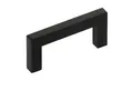 SO-TECH® Möbelgriff Stangengriff E8, aus echt Edelstahl, Profil eckig 10x10 mm (1-St), schwarz matt, Bohrlochabstand 64 mm, mit Schrauben