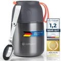 Dimono® Thermobehälter Warmhaltebehälter; Lunch-Box To-Go Lebensmittelbehälter Essensbehälter Speisegefäß aus Edelstahl (500 ml)