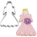 6x Ausstechform Prinzessin 9 cm Edelstahl Plätzchenform Ausstecher Weihnachten