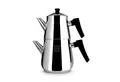 SERENK Teekanne Serenk Definition Türkisches Teekannen-Set (Caydanlik) – Schwarzer Gri, 3 l, (4-St)