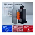 OMISOON Heizlüfter 2000W ECO PTC thermostat heizung  90° Oszillation