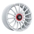 1x OZ SUPERTURISMO EVOLUZIONE WRC race white + red lettering 8.0Jx18 5x112 ET48