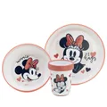 Disney Minnie Mouse Kindergeschirr Set 3-teilig – Rutschfestes Ess-Set