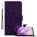 Cadorabo Hülle für Samsung Galaxy S8 Schutz Hülle in Lila Schutzhülle Handy Hülle Etui Case Blumen Flower